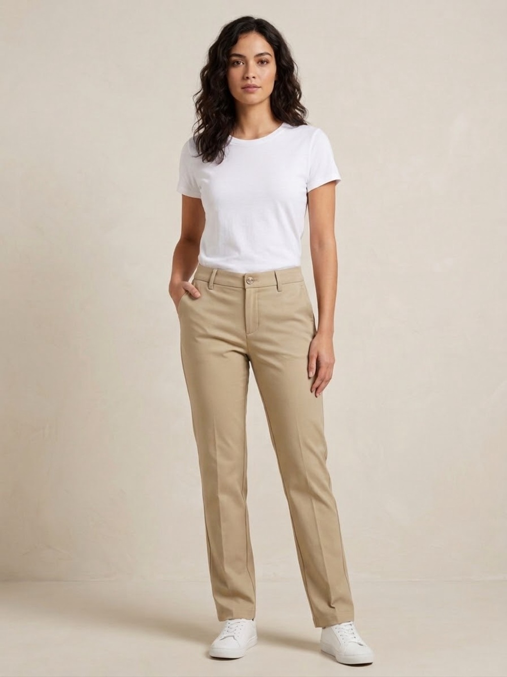 Lee Women's Size 16 Flex Motion Trousers in Khaki NWT